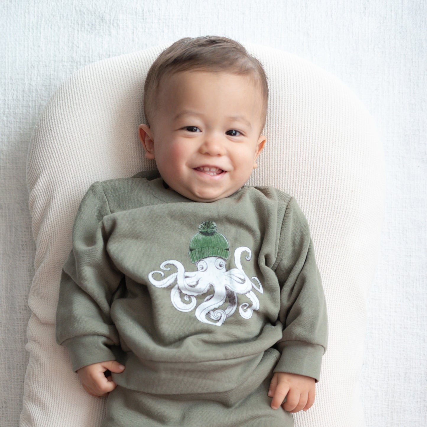Organic Octopus Cozy Fleece Crewneck Sweatshirt