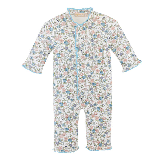 Soft Floral Pima Ruffle Coverall