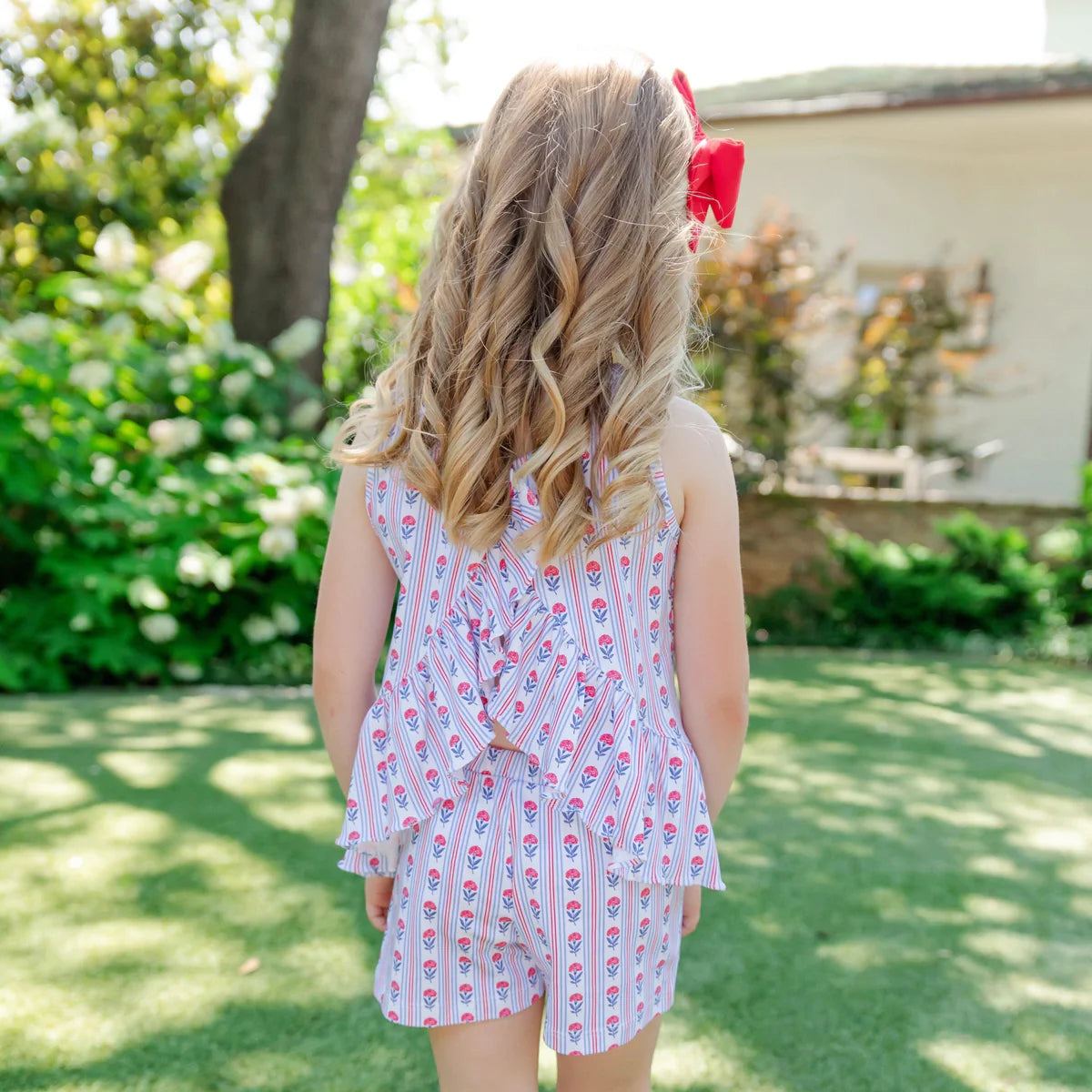 Poppy Liberty Floral Pima Shirt/Shorts Set