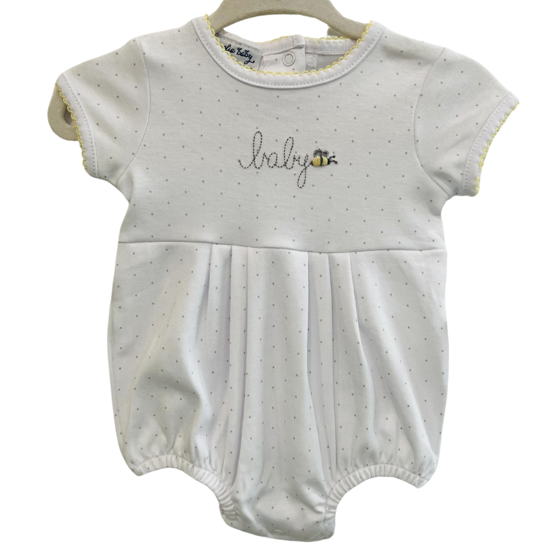 Baby Bee Embroidered Pima Bubble