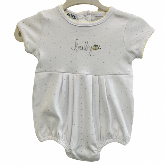 Baby Bee Embroidered Pima Bubble