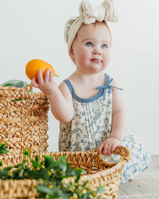 Lyla Floral Organic Muslin Dress & Bloomer Set