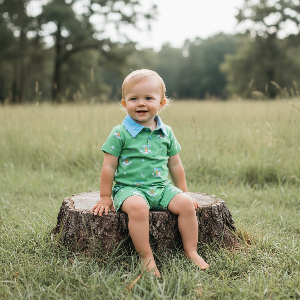 Golf Buddies Boy Pima Romper