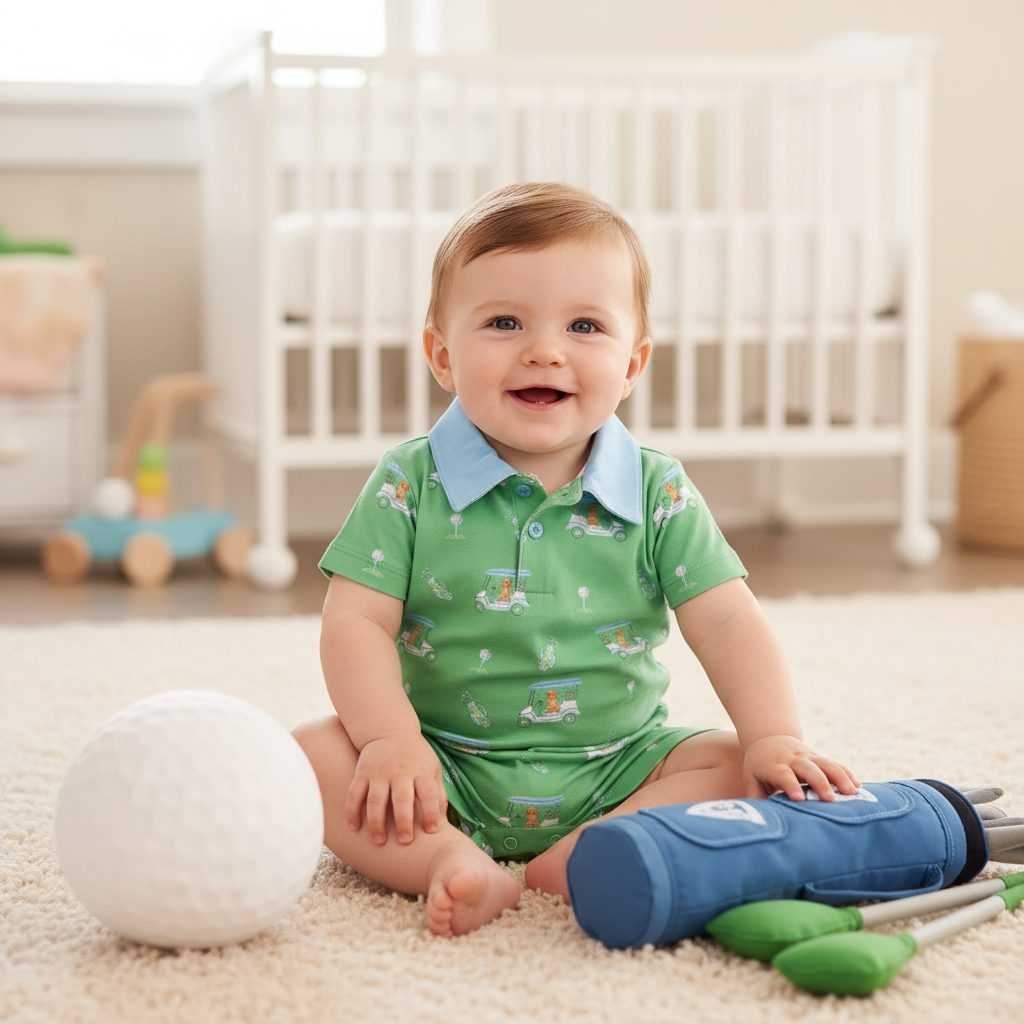 Golf Buddies Boy Pima Romper