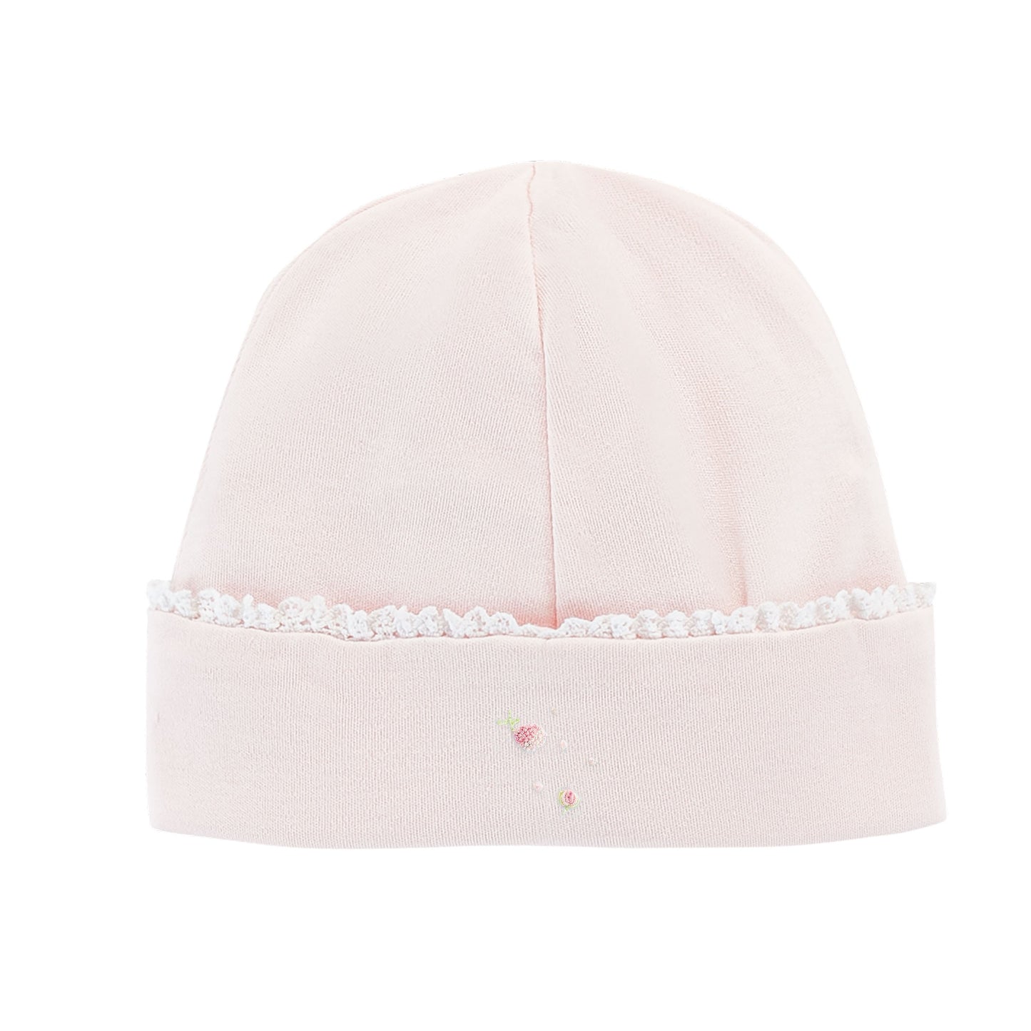 Spring Flowers Lace Trim Pima Hat