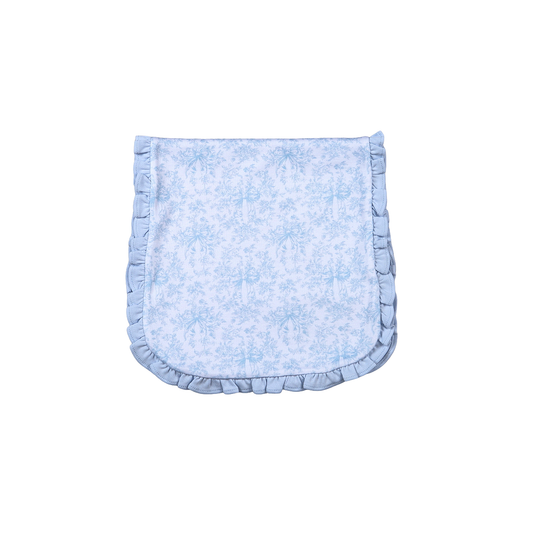 Sisi Blue Pima Toile Burp Pad