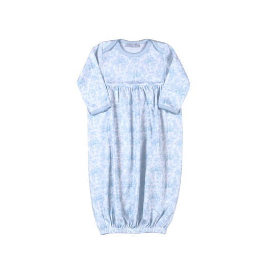Sisi Blue Toile Pima Gown