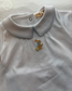 Little Hop Blue Embroidered Pima Shirt and Diaper Cover Set