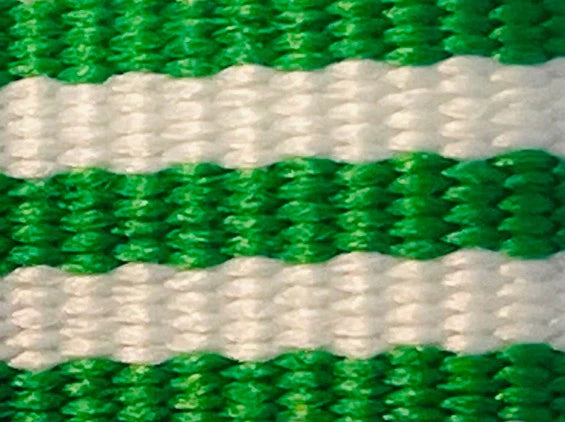 Green Stripe Set of Two Hair Bows