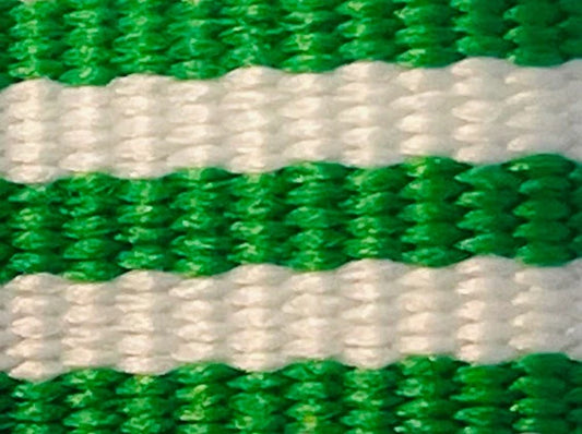 Green Stripe Set of Two Hair Bows