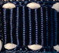Navy with White Side Stitch Set of Two Hair Bows