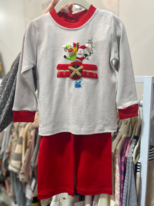 Zooming Santa Pima 2PC Shirt/Pant Set