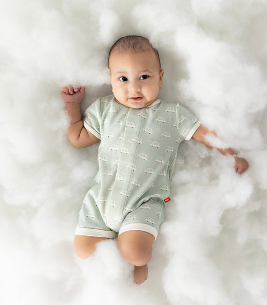 Beep Beep Organic Magnetic Short Romper