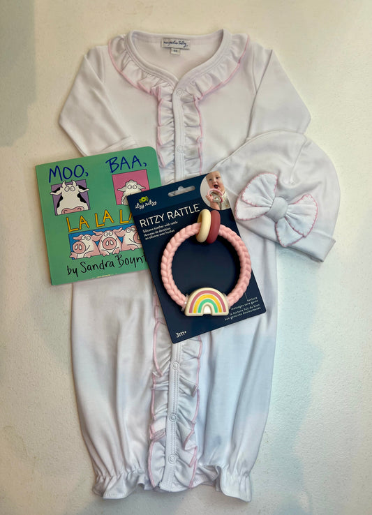 Ruffle Pink Pima Gift Set