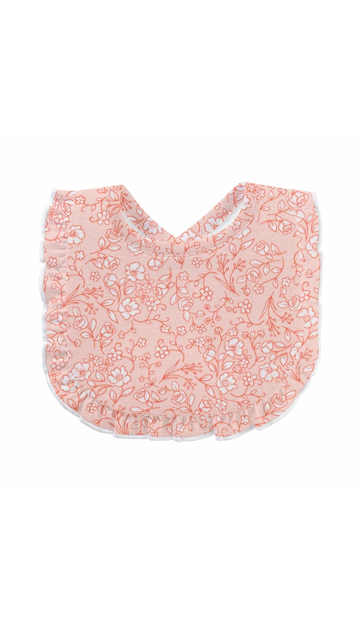 Blooming Sweet Roses Pima Ruffle Bib
