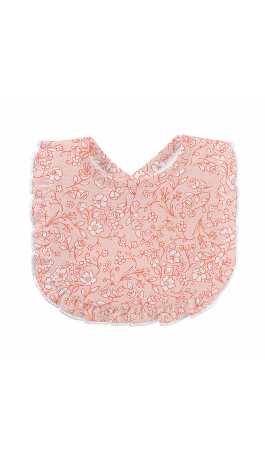 Blooming Sweet Roses Pima Ruffle Bib
