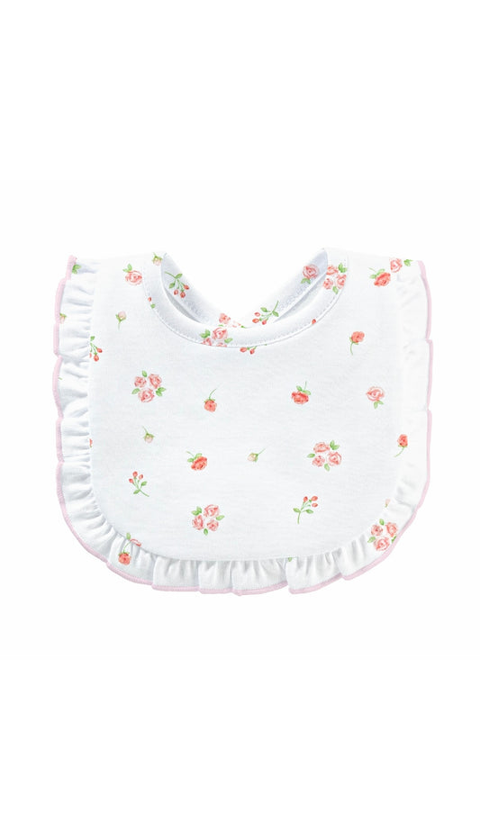 Rosebuds Pima Ruffle Bib