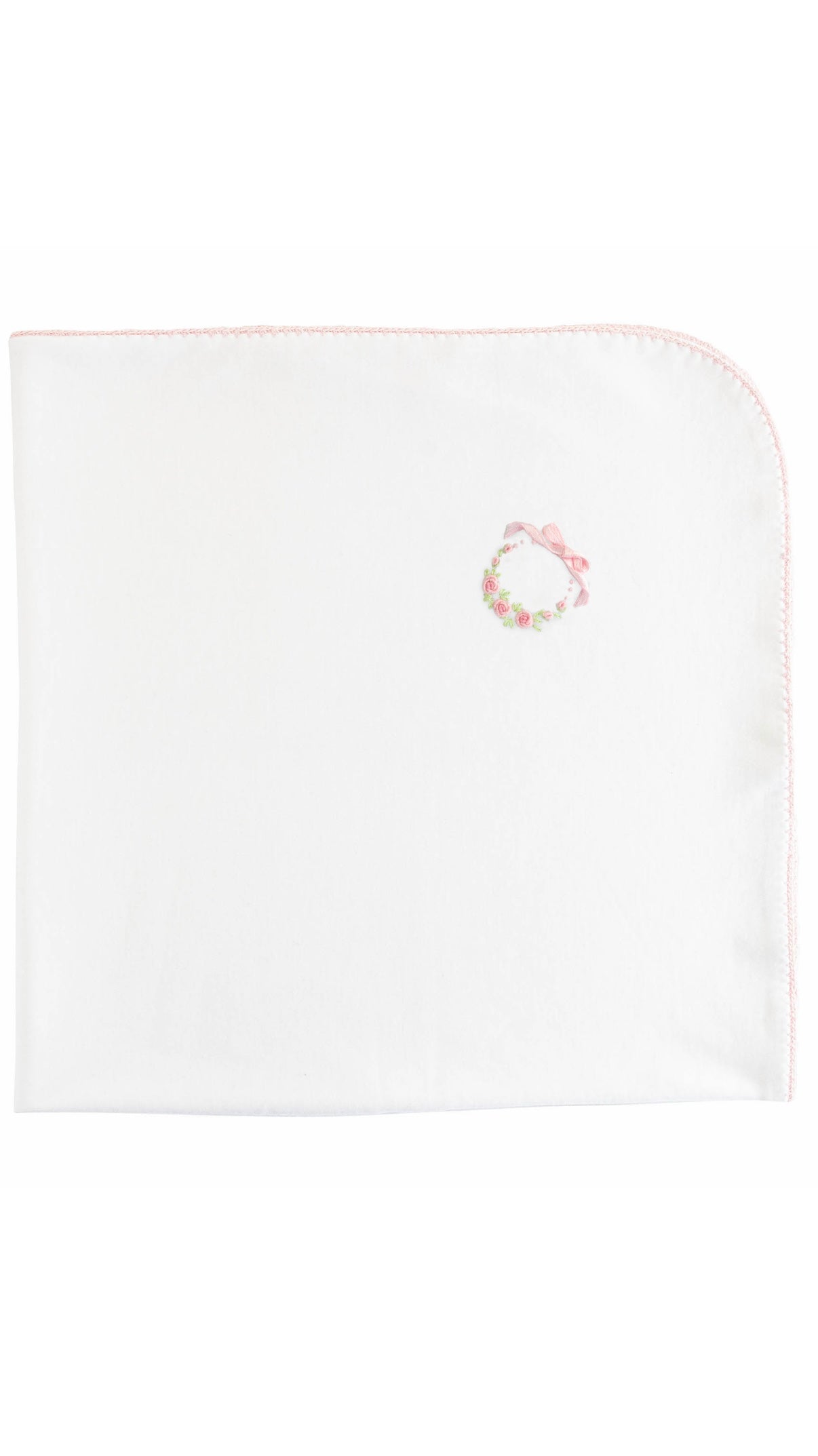 Bows and Roses Pima Crochet Trim Blanket
