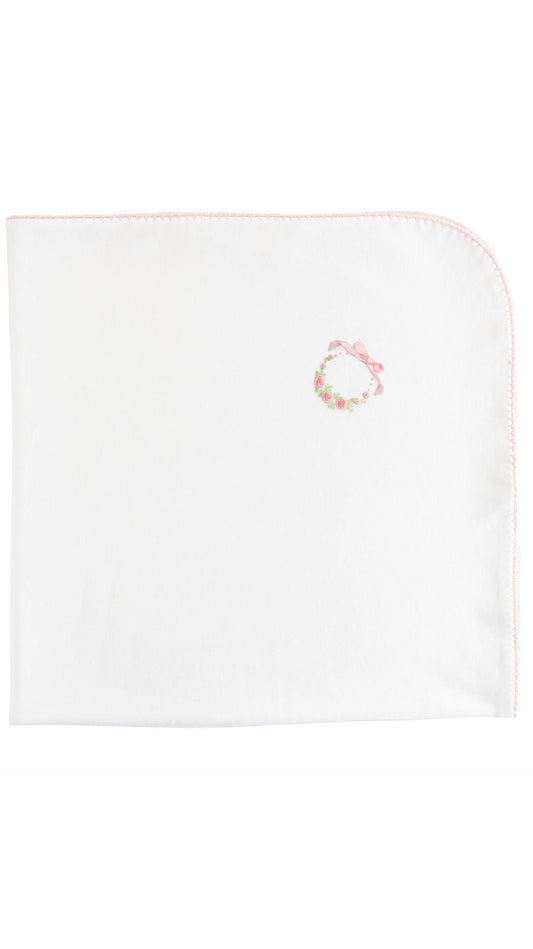 Bows and Roses Pima Crochet Trim Blanket