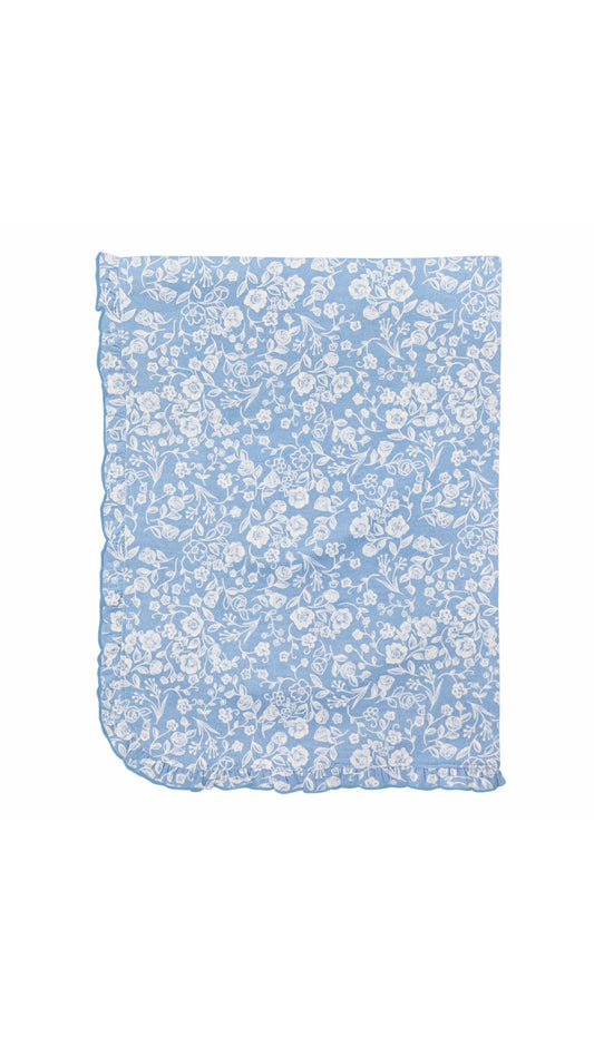 Blooming Gardens Pima Ruffle Blanket