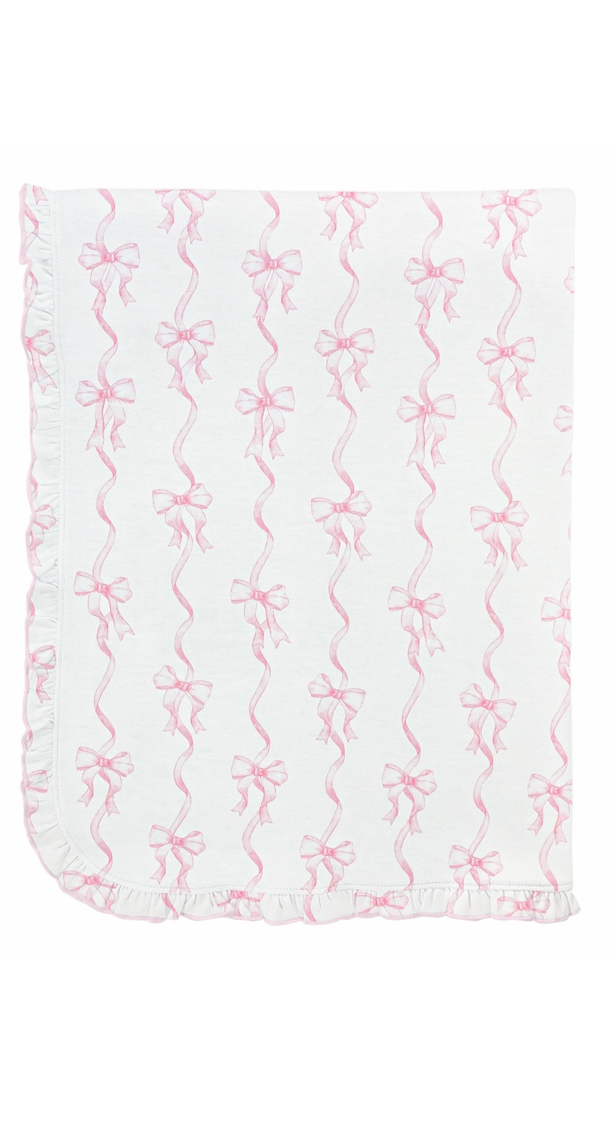 Coquette Bows Pima Ruffle Blanket