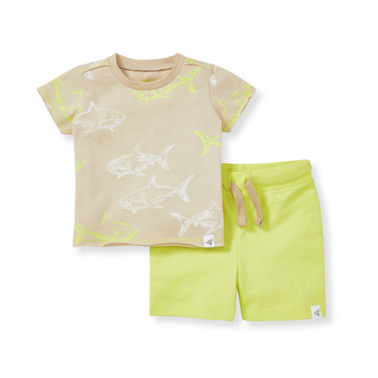 Great White Shark Organic Shirt & Short Set