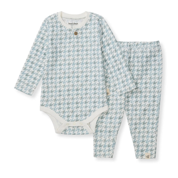 Houndstooth Organic Bodysuit & Pant Set