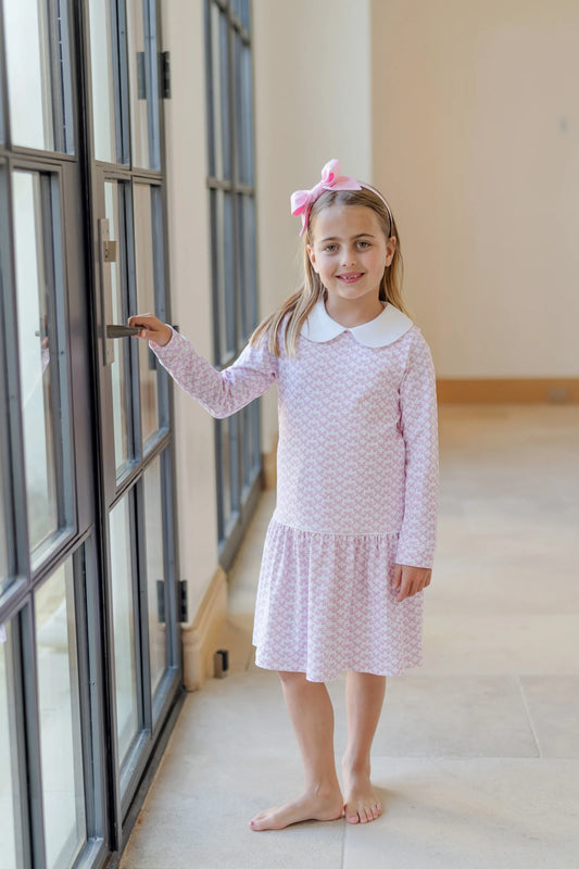 Lillian Pima Dress - Pretty Pink Bows