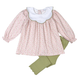 Melody Pima Scallop Collar Shirt and Legging Set