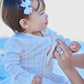 Organic Heart & Bow Pointelle Magnetic Footie