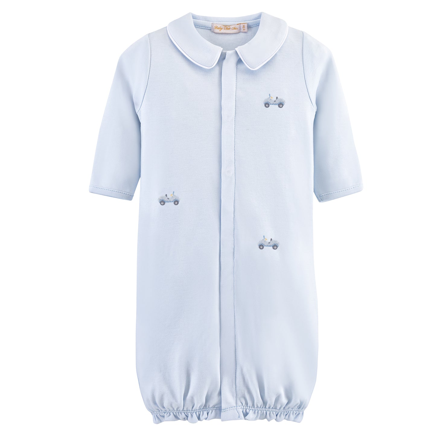 Embroidered Cars Pima Converter Gown