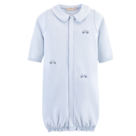 Embroidered Cars Pima Converter Gown