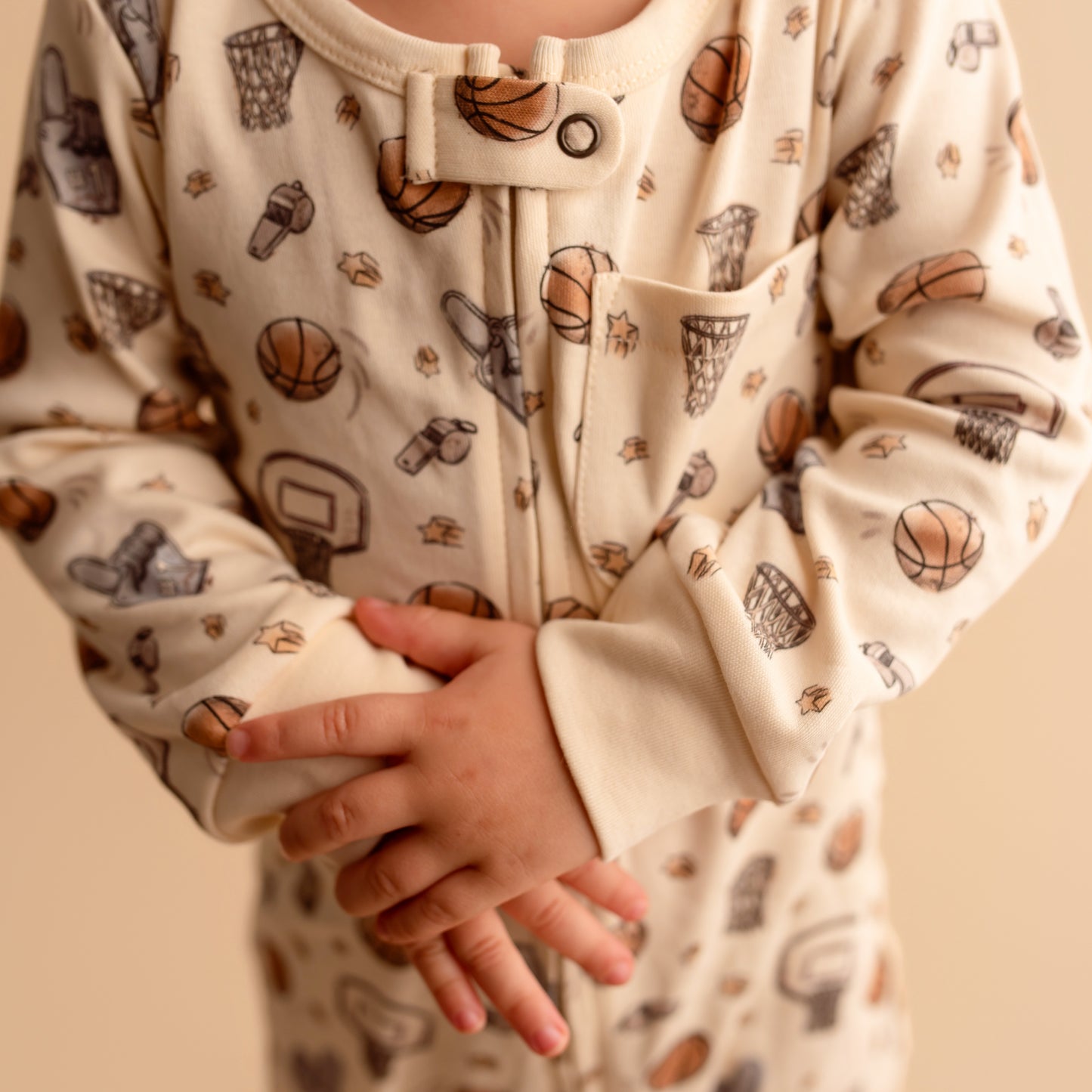Organic Hoops Zip Romper