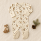 Organic Little Deer Zip Footie