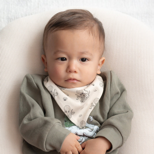 Organic Octopus Bandana Bib 2-Pack