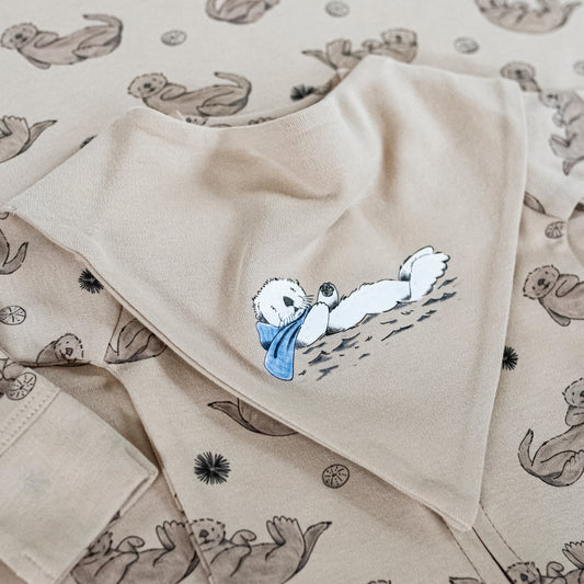 Organic Sea Otter Bandana Bib 2-Pack