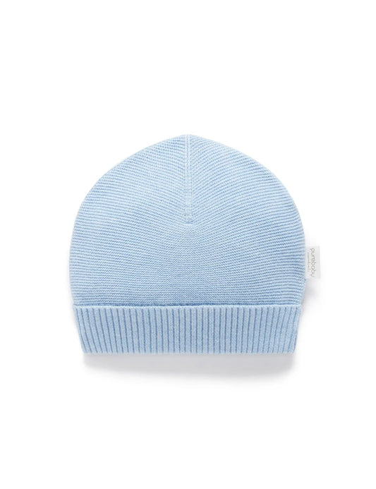 Organic Blue Melange Beanie