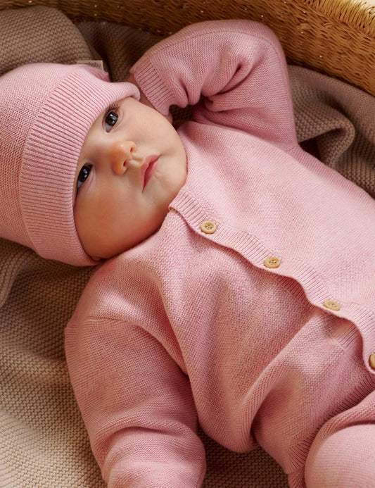 Organic Pink Melange Beanie