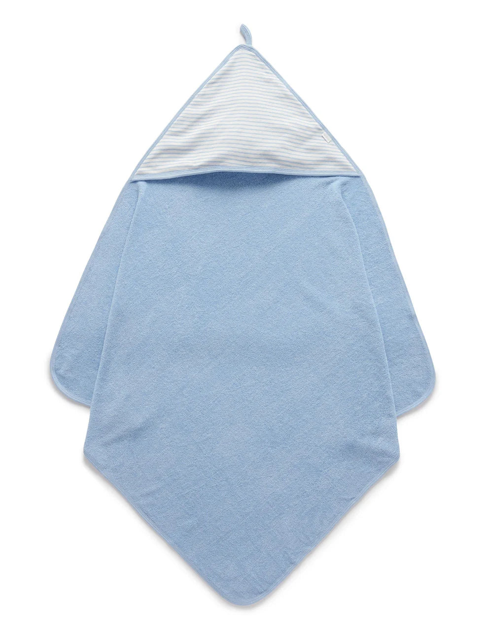 Organic Hooded Towel - Pale Blue Melange