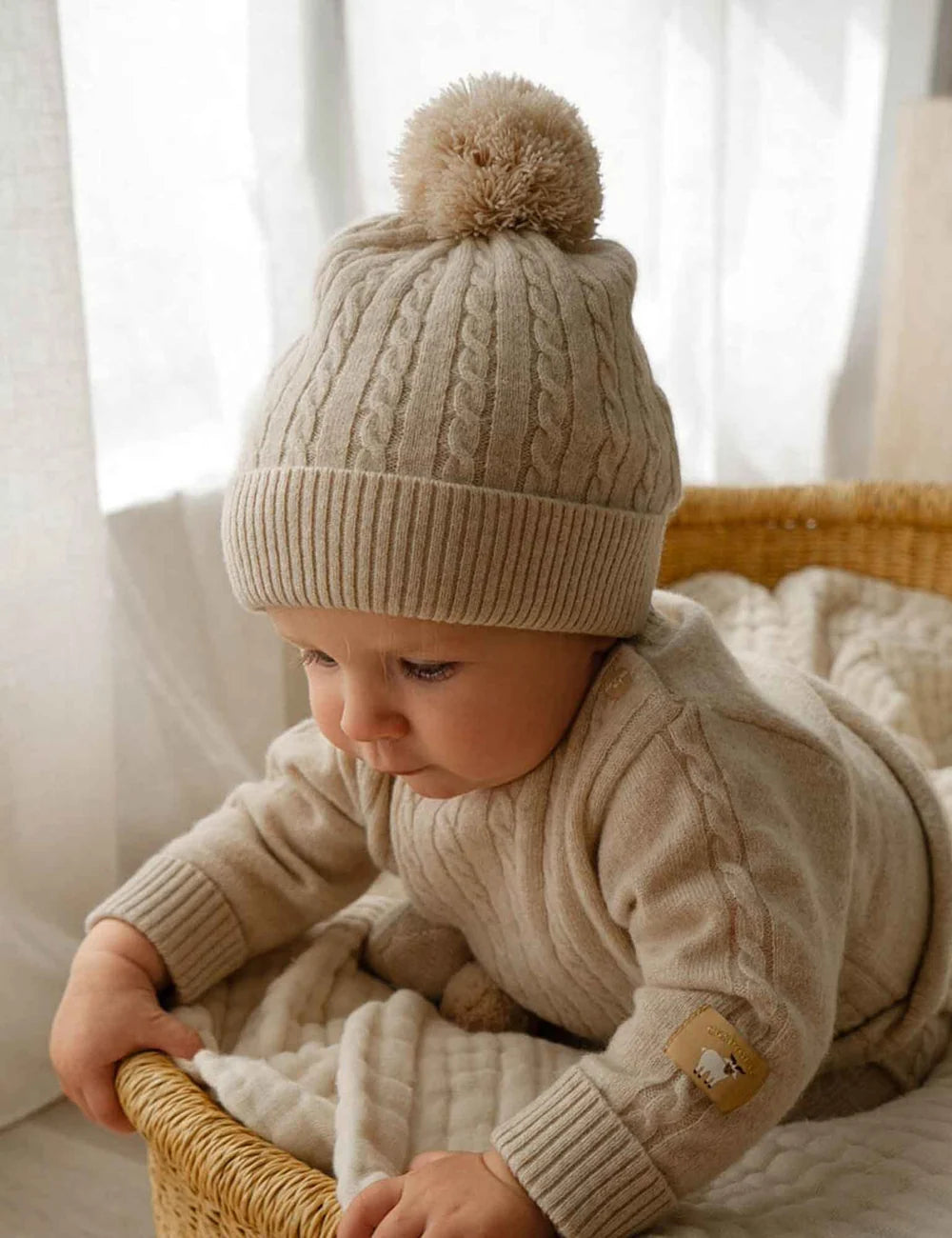 Cashmere Camel Melange Beanie
