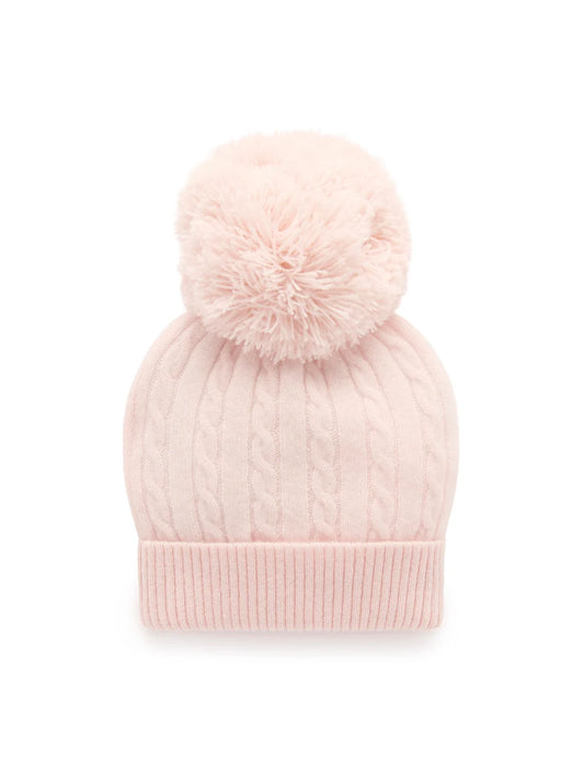 Cashmere Pale Pink Melange Beanie