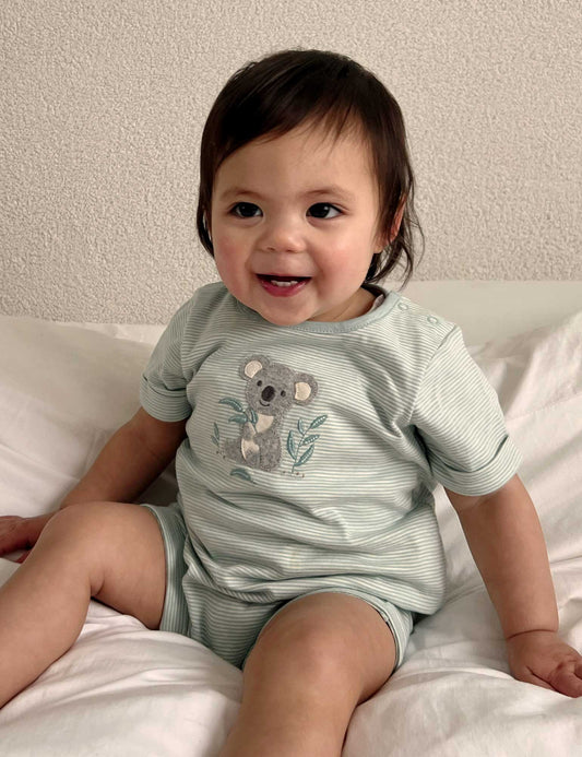 Organic Koala Shortie Romper