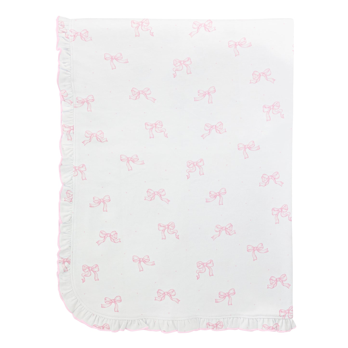 Pretty Bows Ruffle Pima Blanket