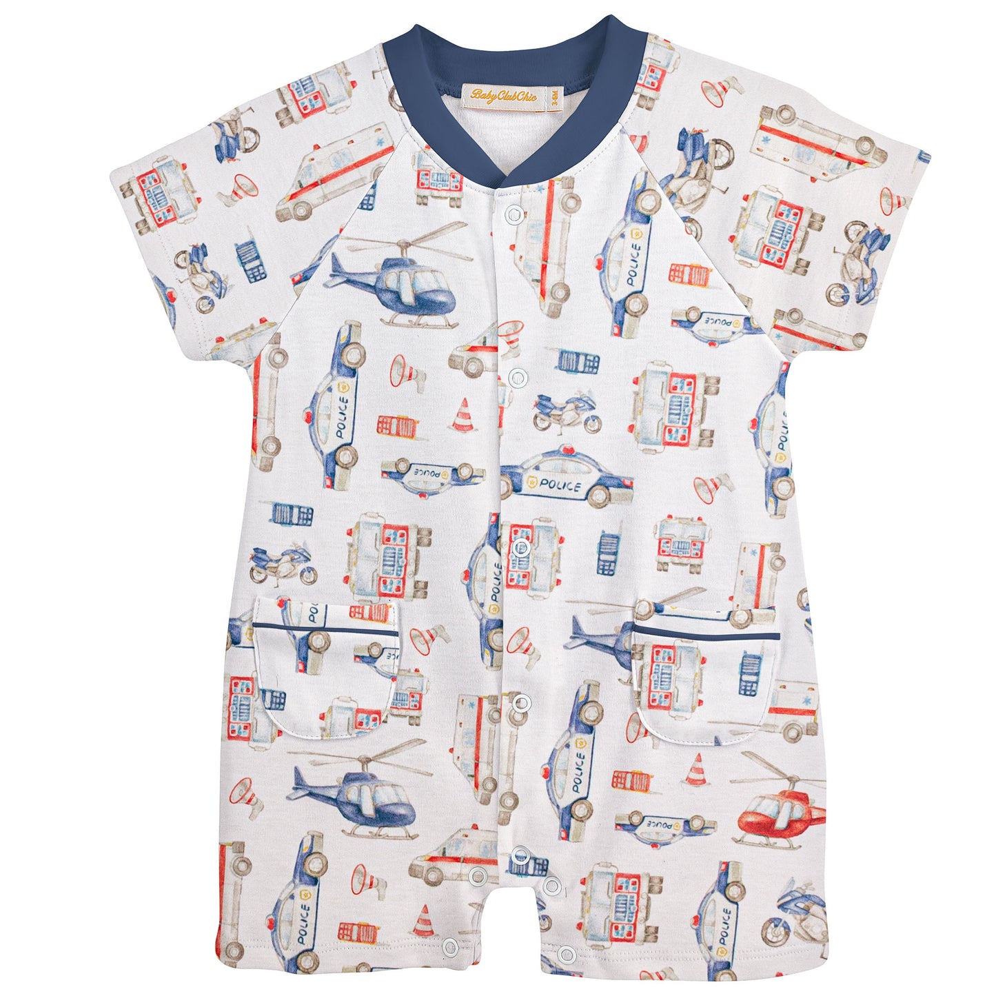 Rescue Squad Pima Pocket Romper