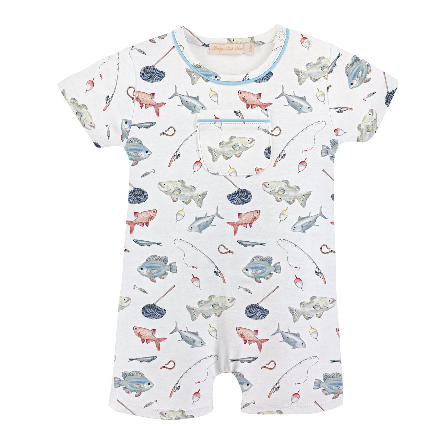 Fishing Day Pocket Pima Romper
