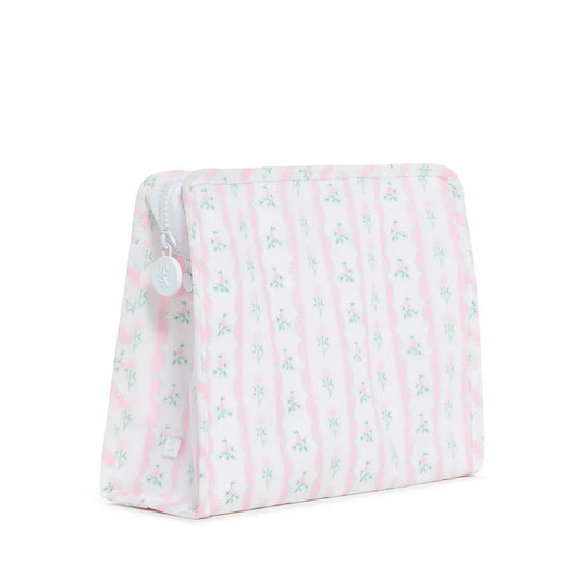 Ribbon Floral Roadie Large Zip Pouch