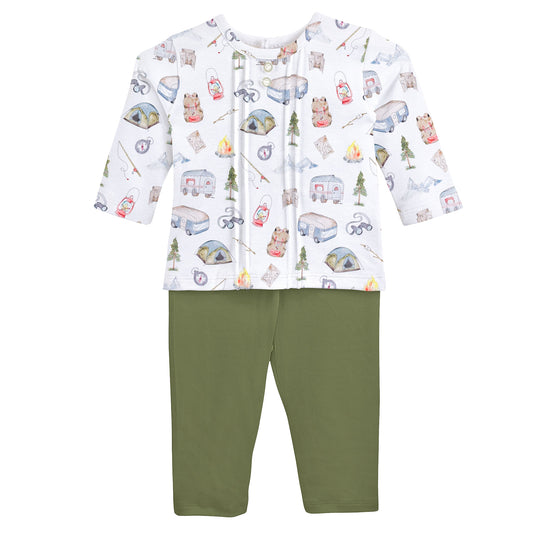 Winter Camping Pima Shirt and Pant Set