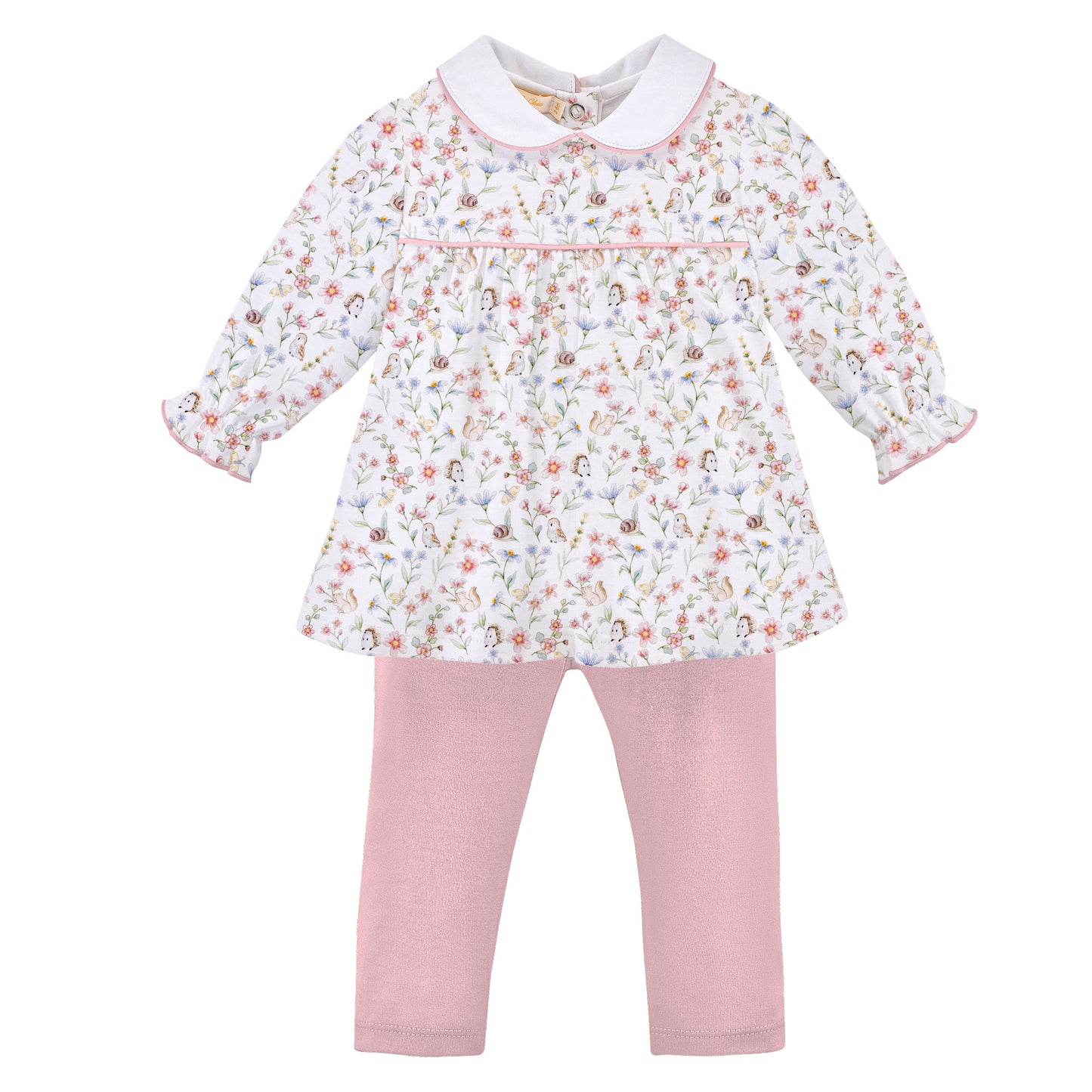 Bloomie Friends Pima Collared Shirt + Legging Set