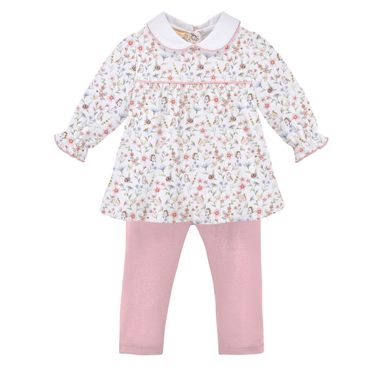Bloomie Friends Pima Collared Shirt + Legging Set