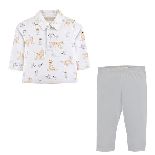 Goldens & Mallards Pima Collared Shirt + Pants Set
